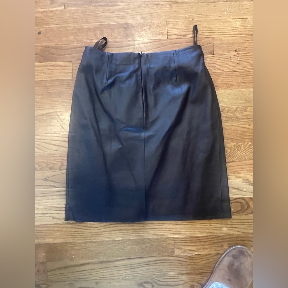 Bagatelle ladies, Brown midi genuine leather fully line skirt and NWT size 8 P - Picture 8 of 9